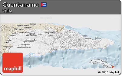 Classic Style Panoramic Map of Guantanamo