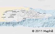 Classic Style Panoramic Map of Guantanamo, single color outside