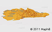 Political Panoramic Map of Guantanamo, cropped outside