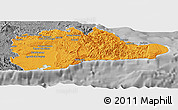 Political Panoramic Map of Guantanamo, desaturated