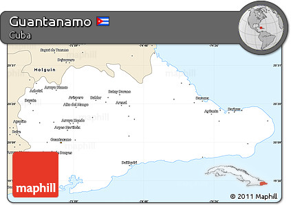 Classic Style Simple Map of Guantanamo