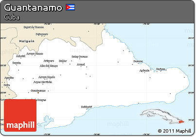 Classic Style Simple Map of Guantanamo