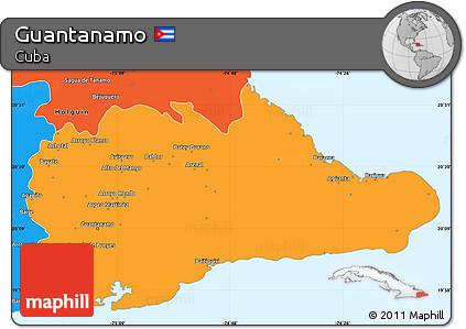 Political Simple Map of Guantanamo
