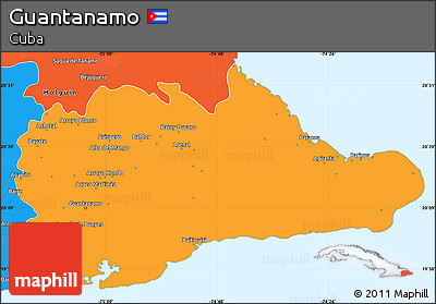 Political Simple Map of Guantanamo