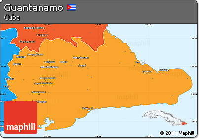 Political Simple Map of Guantanamo