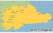Savanna Style Simple Map of Guantanamo, single color outside