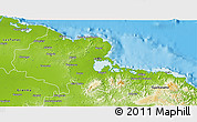 Physical 3D Map of Holguin