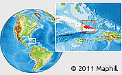 Physical Location Map of Holguin, highlighted country