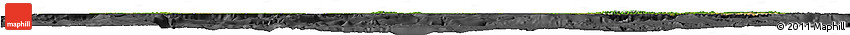 Satellite Horizon Map of Cuba, darken, desaturated