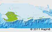 Physical 3D Map of Isla de la Juventud, single color outside