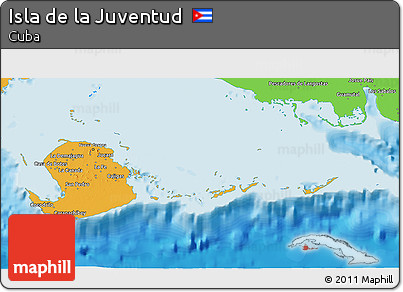 Political 3D Map of Isla De La Juventud