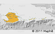 Political 3D Map of Isla de la Juventud, lighten, desaturated