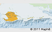 Political 3D Map of Isla de la Juventud, lighten