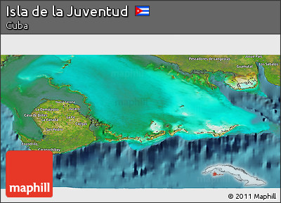 Satellite 3D Map of Isla De La Juventud