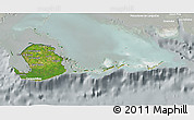 Satellite 3D Map of Isla de la Juventud, lighten, semi-desaturated