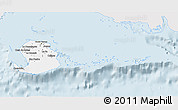 Silver Style 3D Map of Isla de la Juventud, single color outside