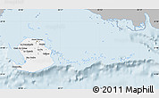 Gray Map of Isla de la Juventud, single color outside