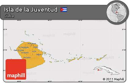 Political Map of Isla De La Juventud, cropped outside