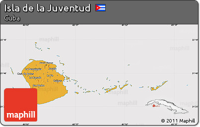 Political Map of Isla De La Juventud, cropped outside