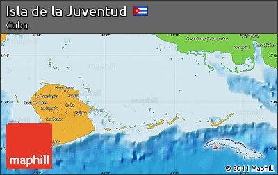 Political Map of Isla De La Juventud