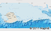 Shaded Relief Map of Isla de la Juventud, single color outside