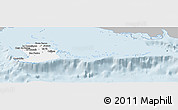 Gray Panoramic Map of Isla de la Juventud, single color outside