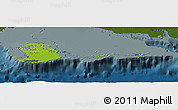 Physical Panoramic Map of Isla de la Juventud, darken