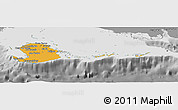 Political Panoramic Map of Isla de la Juventud, desaturated