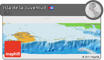 Political Panoramic Map of Isla De La Juventud