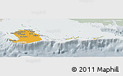 Political Panoramic Map of Isla de la Juventud, lighten, semi-desaturated