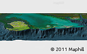 Satellite Panoramic Map of Isla de la Juventud, darken