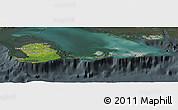 Satellite Panoramic Map of Isla de la Juventud, darken, semi-desaturated