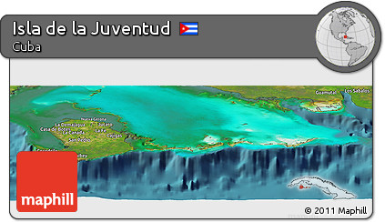 Satellite Panoramic Map of Isla De La Juventud