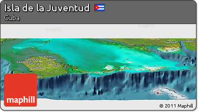 Satellite Panoramic Map of Isla De La Juventud