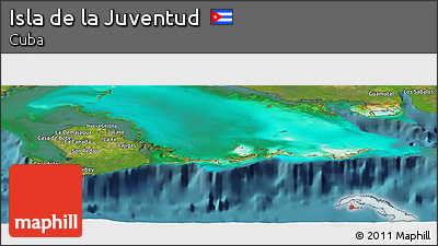 Satellite Panoramic Map of Isla De La Juventud