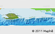 Satellite Panoramic Map of Isla de la Juventud, political outside