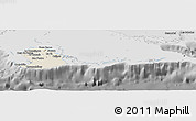 Shaded Relief Panoramic Map of Isla de la Juventud, desaturated