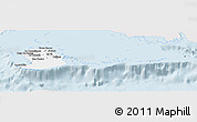 Silver Style Panoramic Map of Isla de la Juventud, single color outside
