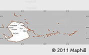 Gray Simple Map of Isla de la Juventud, cropped outside