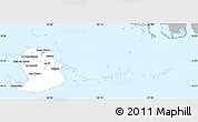 Gray Simple Map of Isla de la Juventud, single color outside