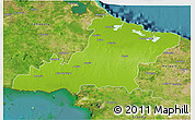 Physical 3D Map of Las Tunas, satellite outside