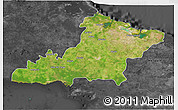 Satellite 3D Map of Las Tunas, darken, desaturated