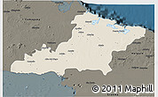 Shaded Relief 3D Map of Las Tunas, darken