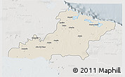 Shaded Relief 3D Map of Las Tunas, lighten, semi-desaturated