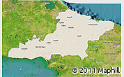 Shaded Relief 3D Map of Las Tunas, satellite outside