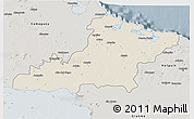 Shaded Relief 3D Map of Las Tunas, semi-desaturated