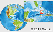 Physical Location Map of Las Tunas, highlighted country, within the entire country