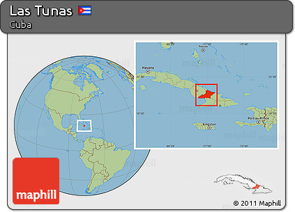Savanna Style Location Map of Las Tunas