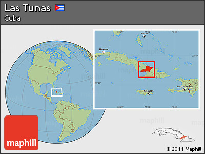 Savanna Style Location Map of Las Tunas