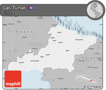 Gray Map of Las Tunas